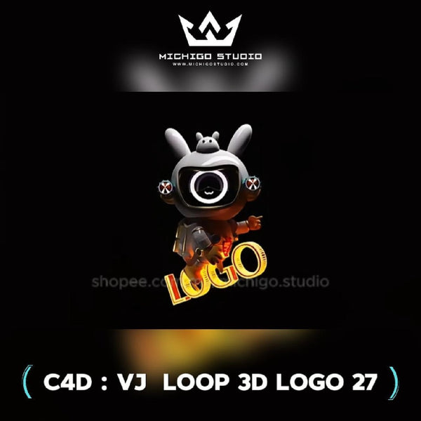 🌀 VJ 3D LOOP LOGO  | Custom C4D + Octane for DJ, Club & KTV [27]