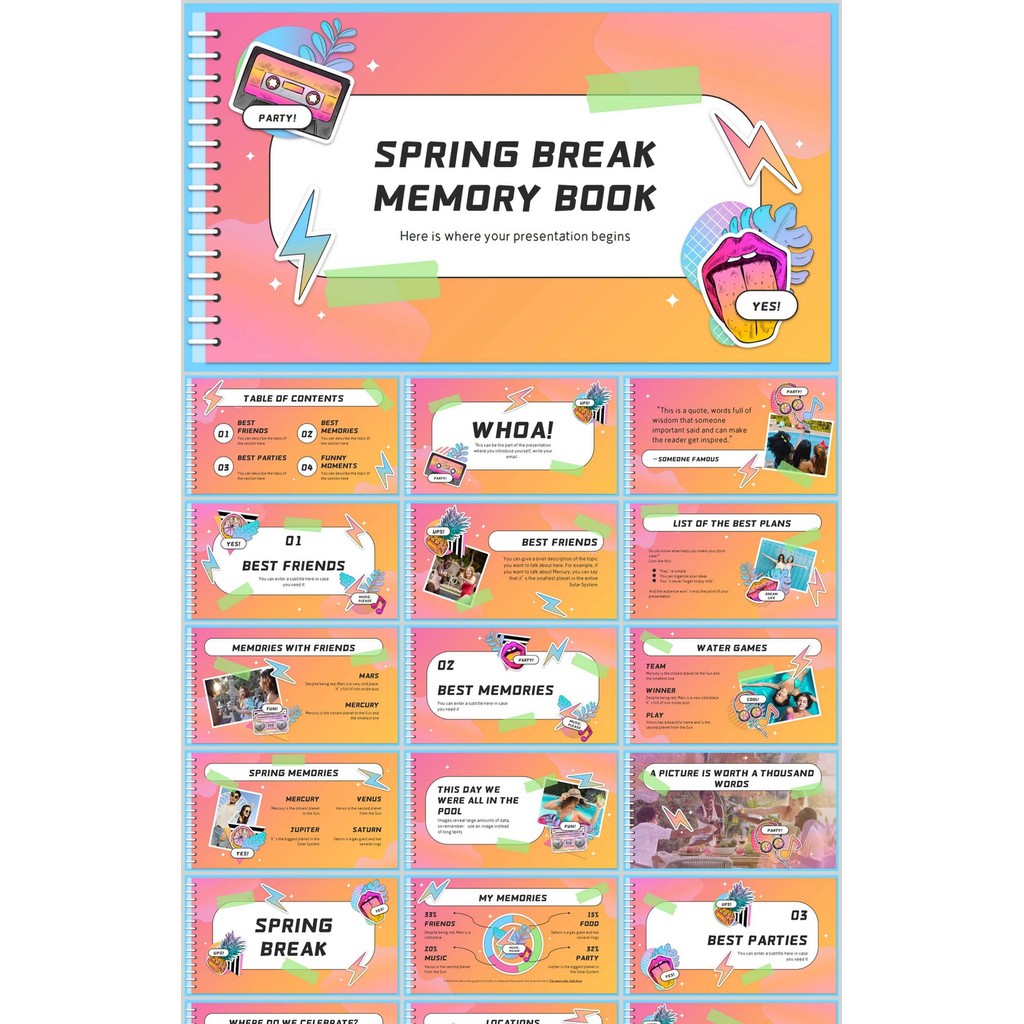 POWERPOINT TEMPLATE 328 | 🐾 Colorful Cartoon Personalized Creative Europe & America Kindergarten Cute Animal PPT