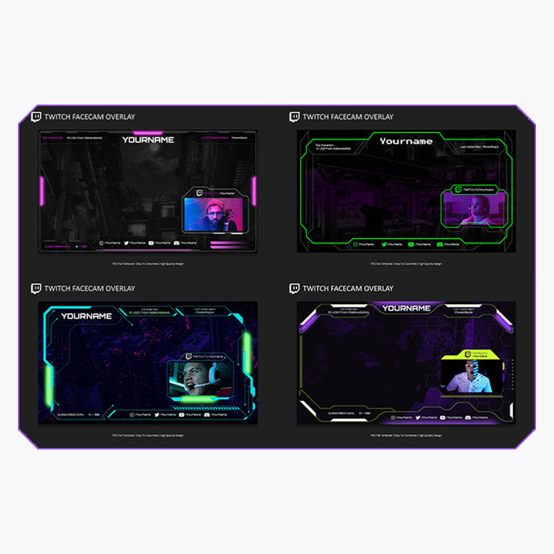 📦 21x Game UI Streaming Interface PSD Templates – Design Collection [MICHIGO STUDIO]