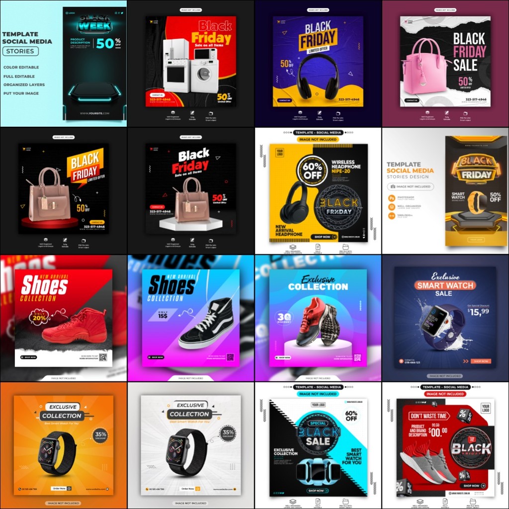 🎨 PSD TEMPLATE | Black Friday Promotion Banner Template [MICHIGO STUDIO]