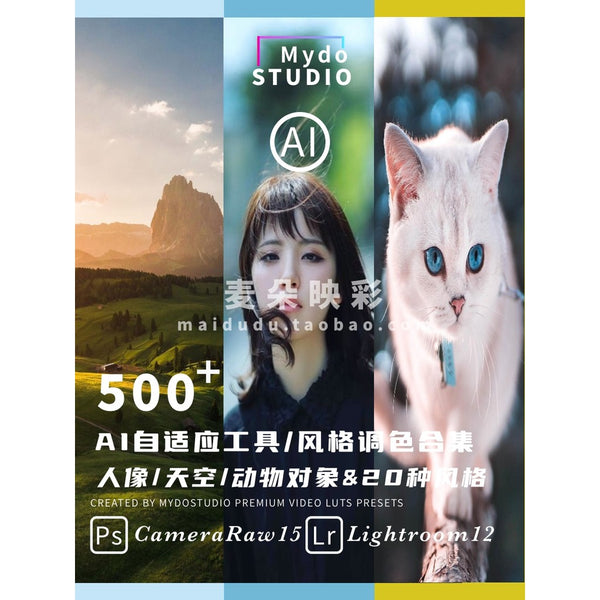 🧠 AI Smart Mask Color Presets 🎨 Portrait / Sky / Animal / Landscape Tools PS / LR [ MICHIGO STUDIO ]