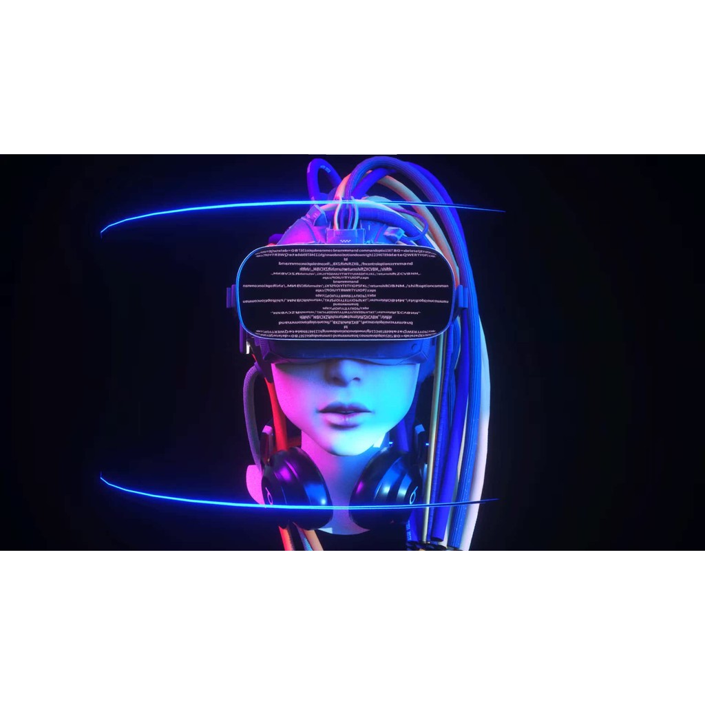 VJ LOOP | 👧 Cyberpunk Girl Aerial Mood Visual – Rhythmic LED Big Screen VJ 🌌⚡ [MICHIGO STUDIO]