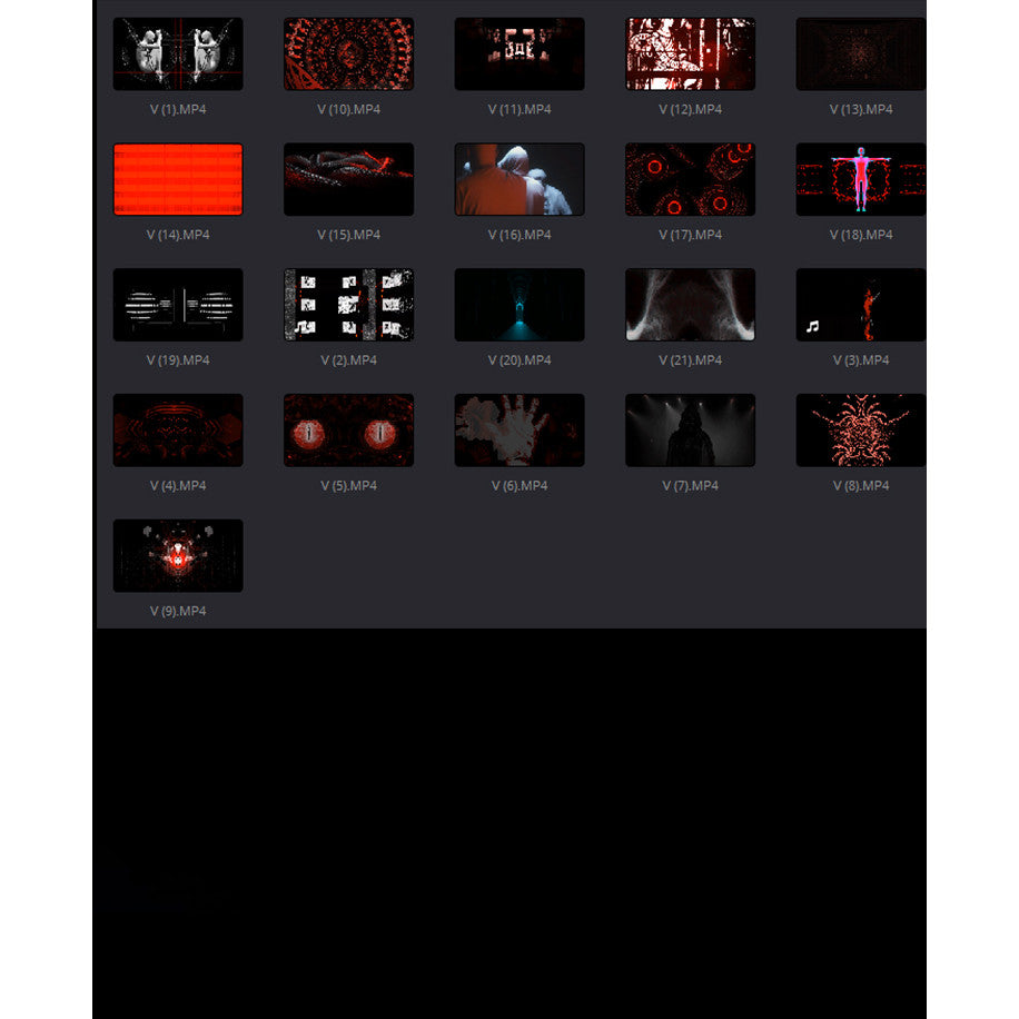 🎥 VJ LOOP | 21 Red & Black Rhythm Flashing LED Club Stage Visuals 🔴⚫🎶 [ MICHIGO STUDIO ]