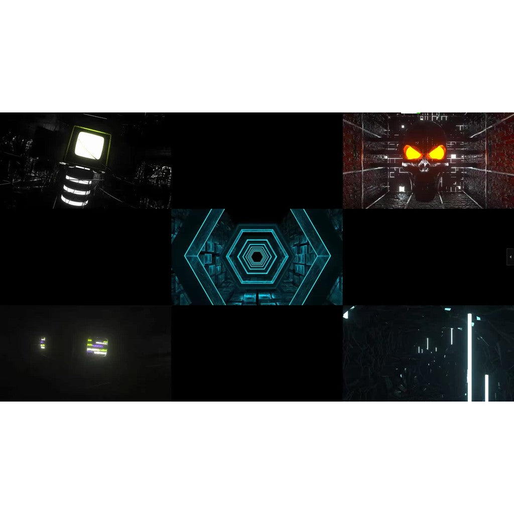 🎥 VJ LOOP | Industrial Mechanical Line Abstract Rhythm LED Visual Background ⚙️📉🎵 [ MICHIGO STUDIO ]