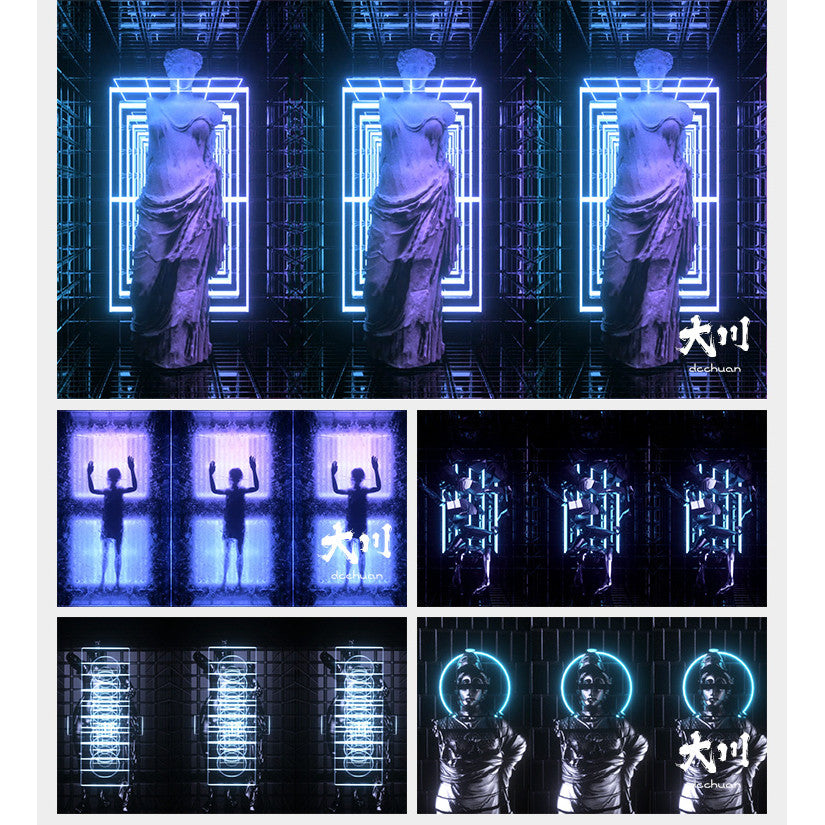 🎥 VJ LOOP | Cyber Naked-Eye 3D Ice Sculpture Portrait – LED Vertical Club Visual ❄️🧊👤 [ MICHIGO STUDIO ]