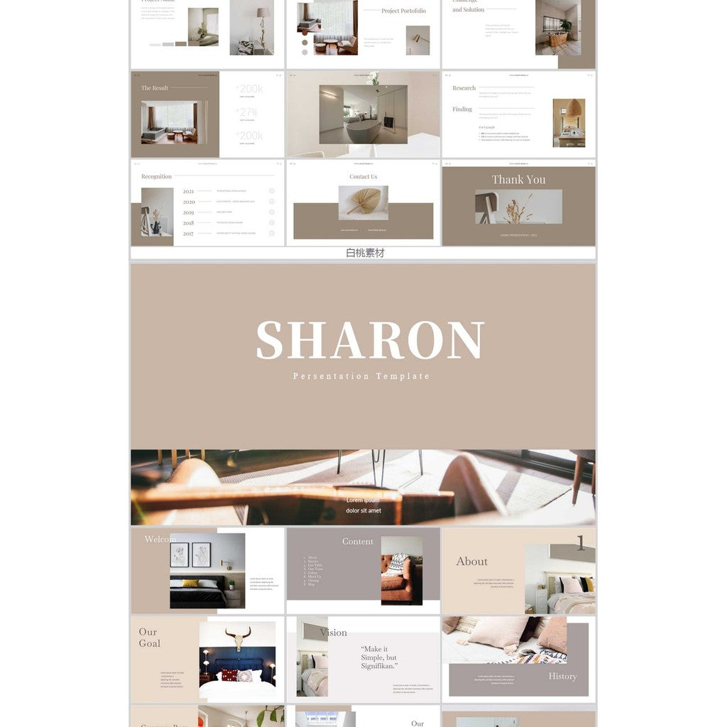 POWERPOINT TEMPLATE 100 | 🎨 Creative Portfolio Resume Artistic Minimalist Layout PPT Template NEW [ MICHIGO STUDIO ]