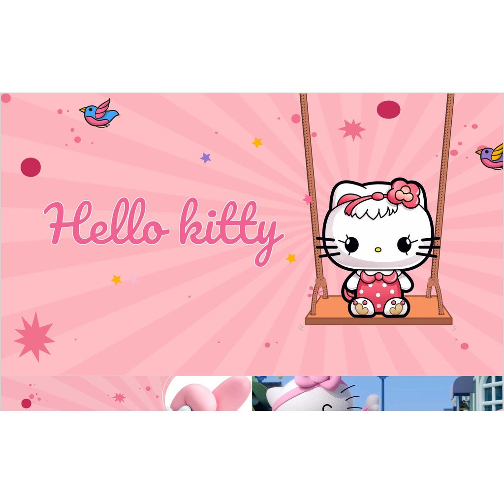 POWERPOINT 226 | 🎀 Hello Kitty Pink Cute Cartoon Girl Children & Elementary Presentation