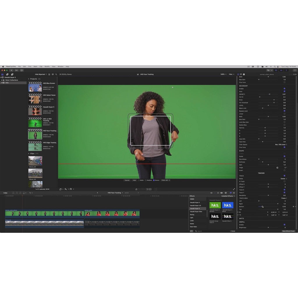 FCPX | 🟩 Hawaiki Keyer 5 – Professional Green Screen & Blue Screen Keying Plugin  Smart Object Tracking [MICHIGO STUDIO]