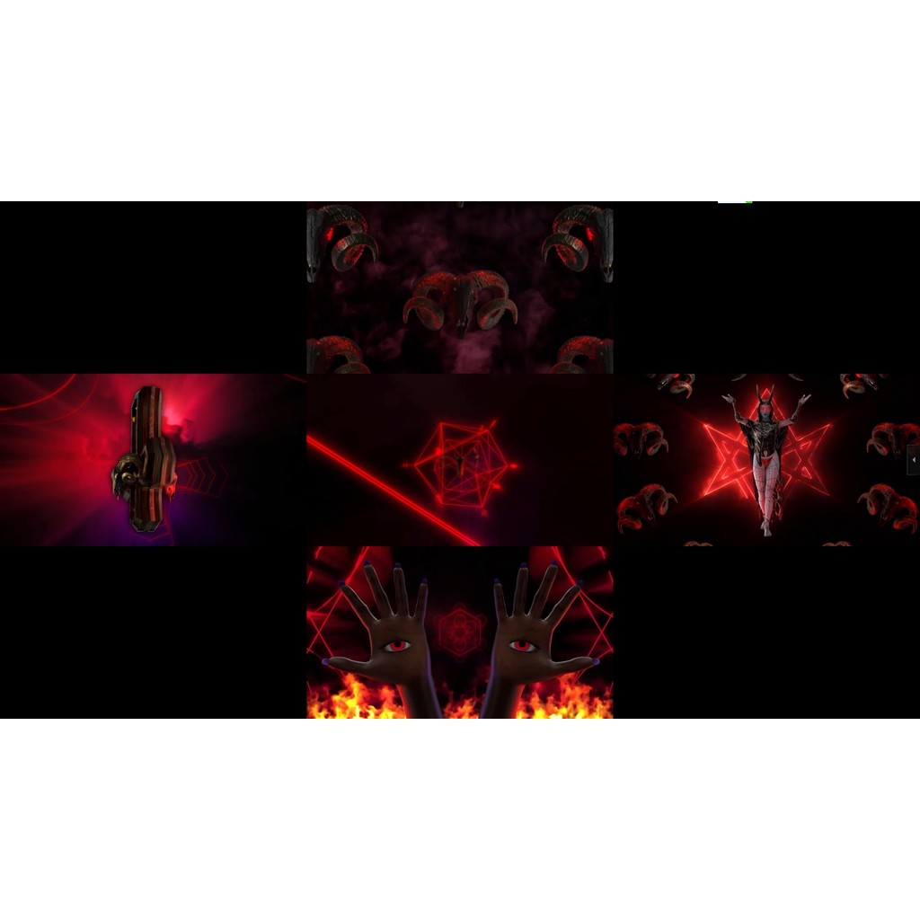 🎥 VJ LOOP | 🦇 Halloween Dark Horns ⚡ Lightning Totem & Smoke Mysterious Vibes 🌫️ [ MICHIGO STUDIO ]