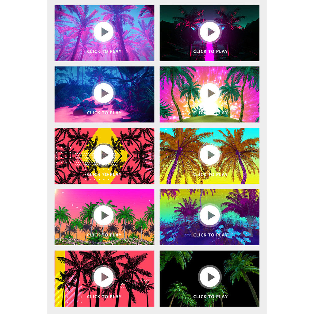 🎥 VJ LOOP | HipHop Coconut Tree Party Stage LED Visual 🌴🎤 [ MICHIGO STUDIO ]