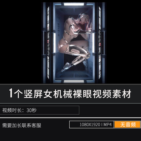 🎥 VJ LOOP | 3D Sci-Fi Mecha Female Naked Eye LED Club Background Visuals [ MICHIGO STUDIO ]