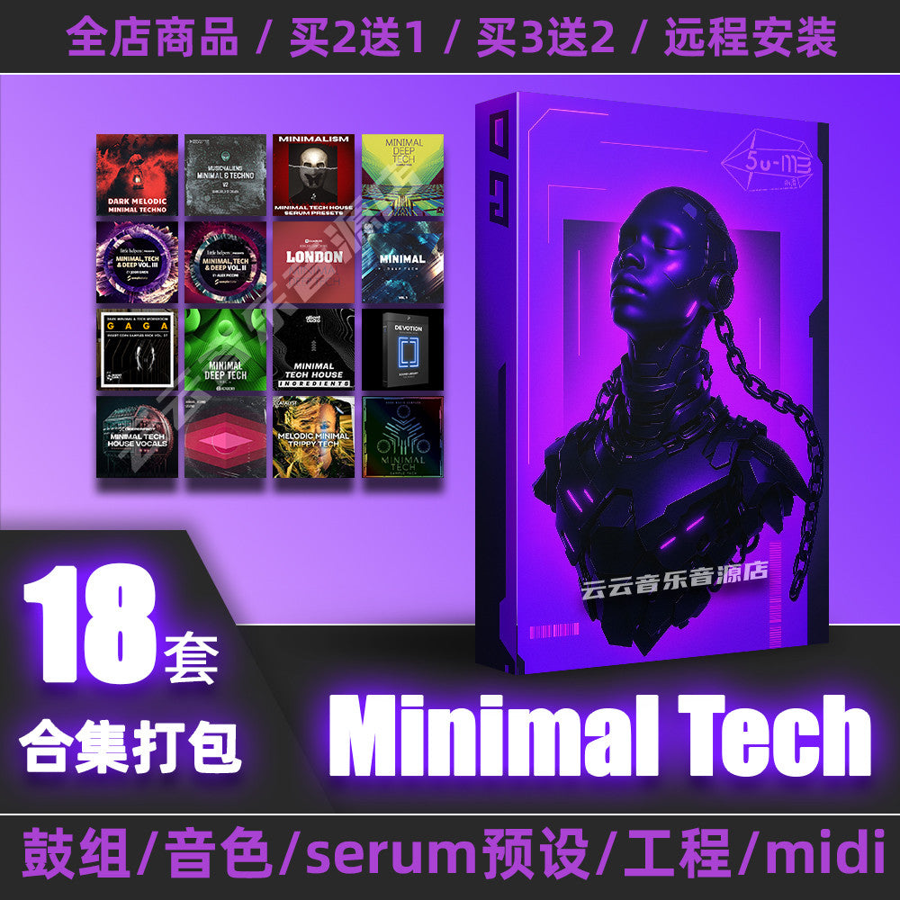 🎵 SAMPLE PACK | Minimal Tech 🎶 House Drums 🥁 Serum Presets 🎛️ FL Studio & Live Project [ MICHIGO STUDIO ]