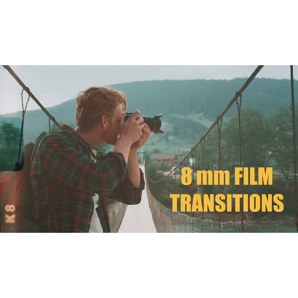 🎥 8mm Film Transitions | 25 Custom Retro Movie Effects [MICHIGO STUDIO]