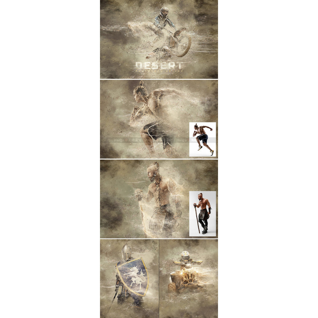 🖌️ PS ACTION | Desert Dust Effect 🌵 Particle FX & Dramatic Poster Design [ MICHIGO STUDIO ]
