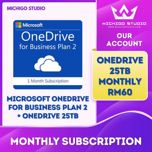 ☁️ OneDrive for business (Plan 2) + OneDrive 25TB - Genuine Account