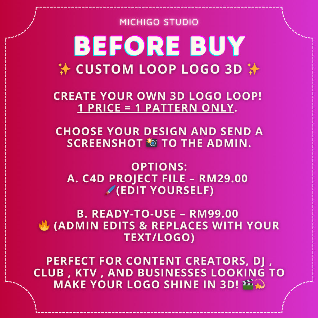 🌀 VJ 3D LOOP LOGO  | Custom C4D + Octane for DJ, Club & KTV [06]