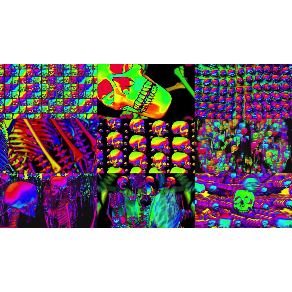 🎥 VJ LOOP | Halloween Color Pattern Skull Rhythm Visuals for Bar LED Background 🎃💀🌈 [ MICHIGO STUDIO ]