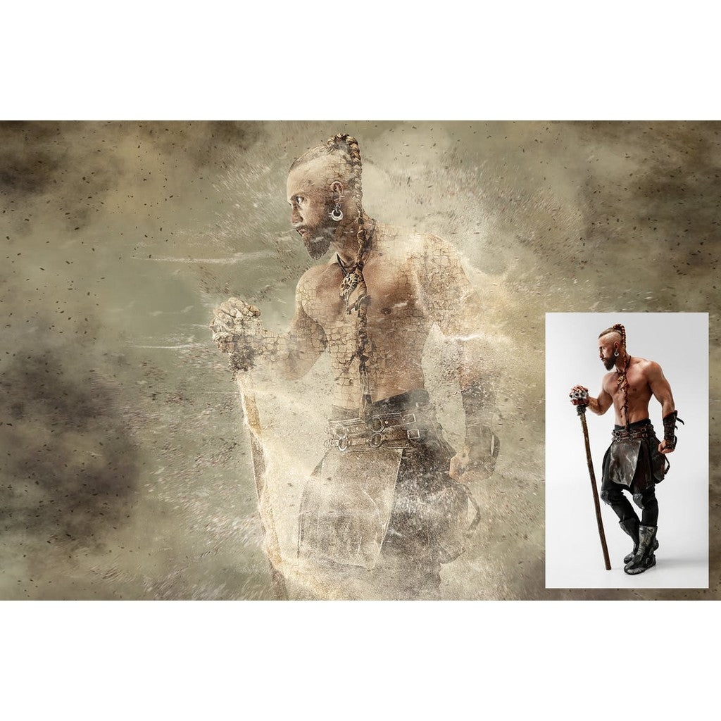 🖌️ PS ACTION | Desert Dust Effect 🌵 Particle FX & Dramatic Poster Design [ MICHIGO STUDIO ]