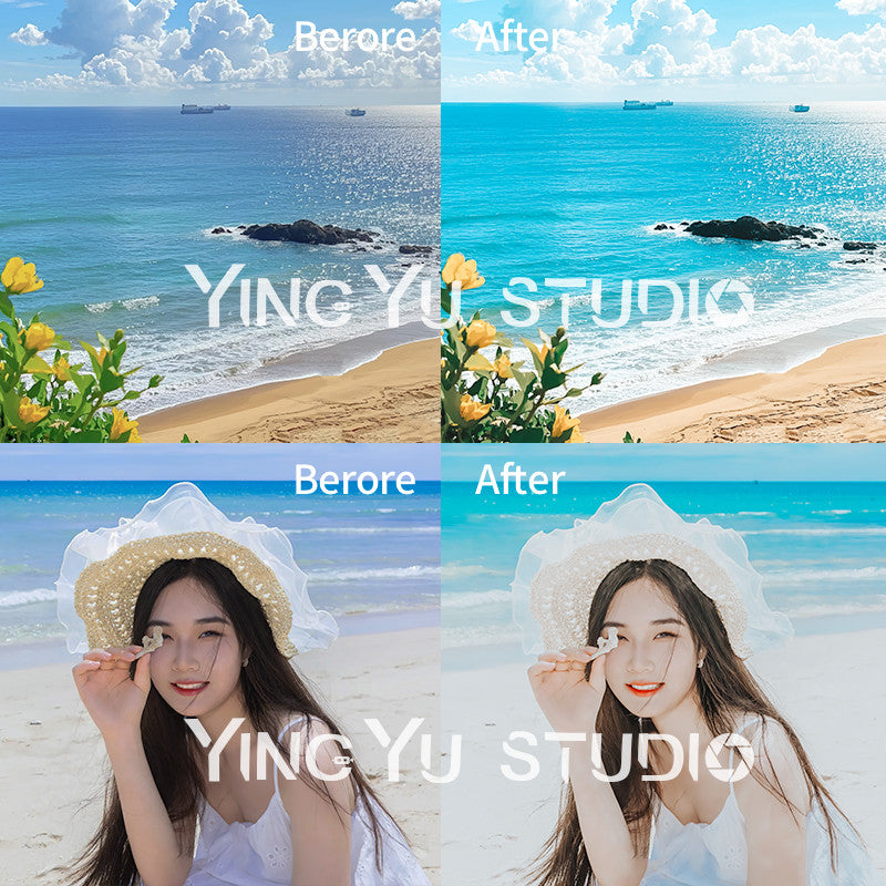 📸 Summer Beach Landscape - Lightroom Preset (Seaside, FCPX, Mobile, PR, PS, Capcut)
