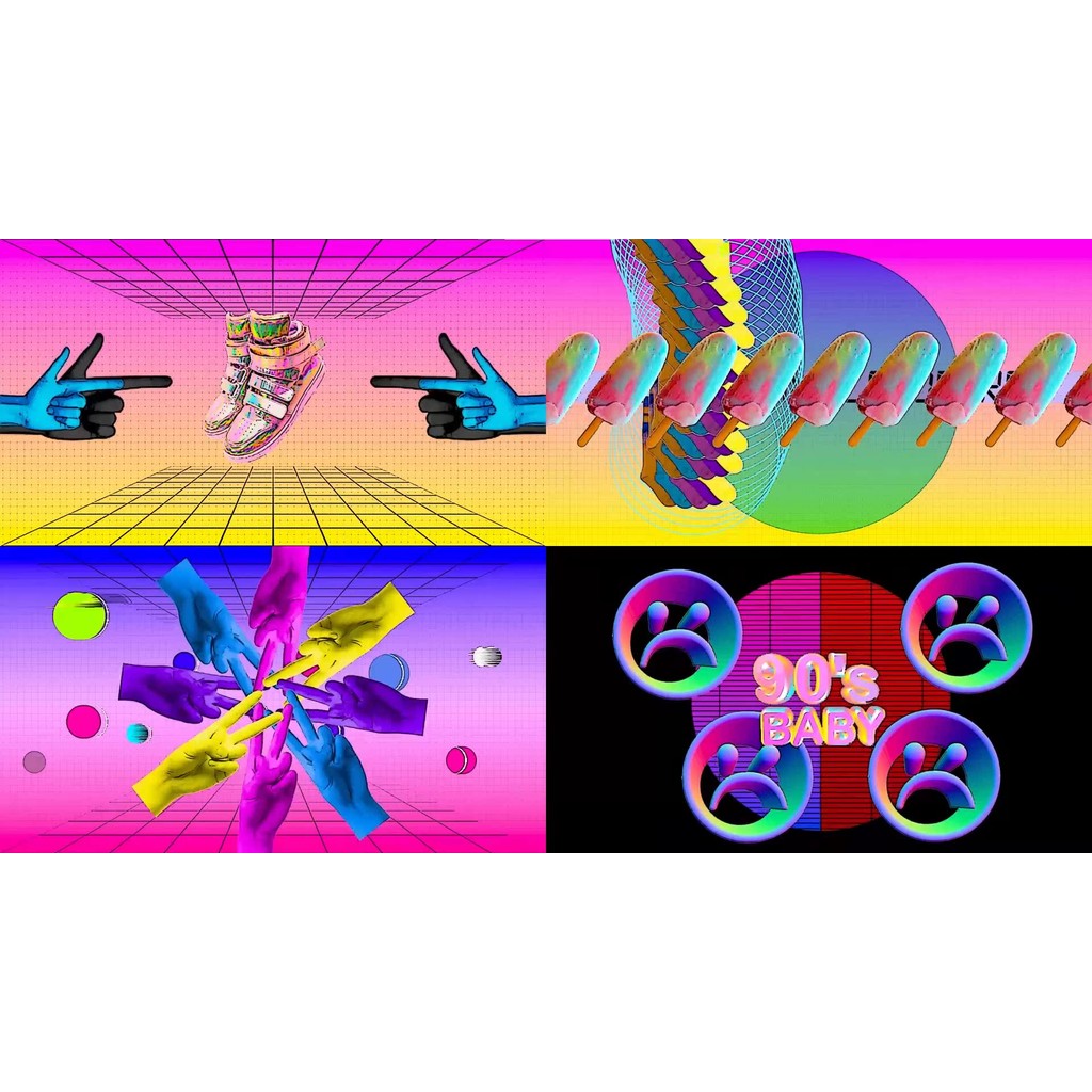 VJ LOOP | 🌀 Retro Vaporwave Bounce Cartoon – Fun Abstract Rhythm LED VJ 🪩🎞️ [MICHIGO STUDIO]