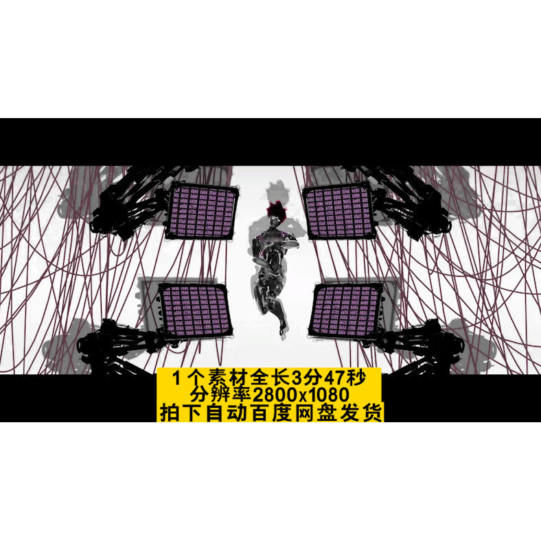 VJ LOOP | 🤖 AI Tech Robot 3D Opener – LED Background Visual for Club/KTV 👁️⚡ [MICHIGO STUDIO]