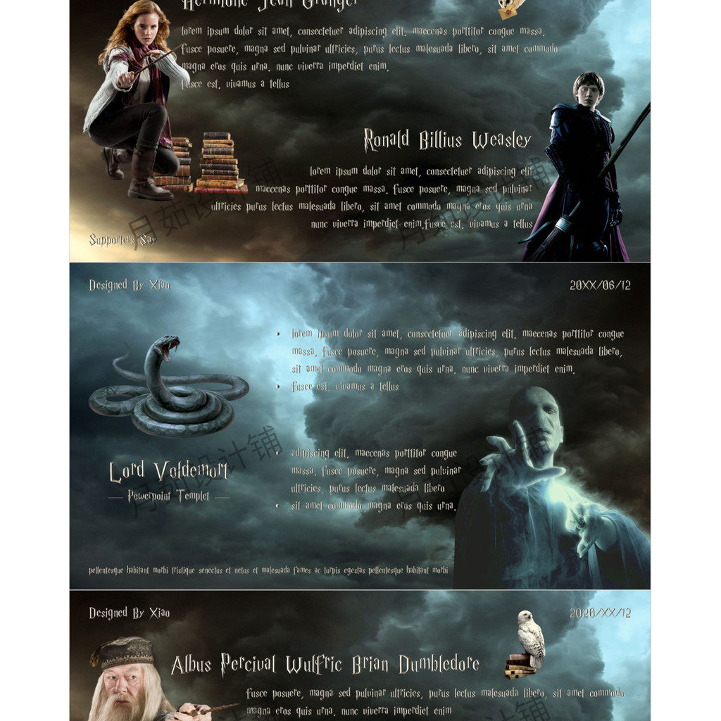 POWERPOINT TEMPLATE 135 | 🧙 Harry Potter Movie Theme PPT Template Presentation Movie Review Editable [ MICHIGO STUDIO ]