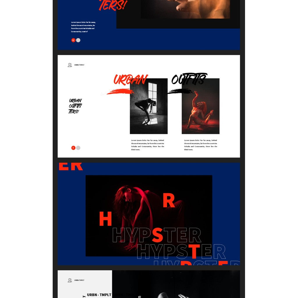 POWERPOINT TEMPLATE 32 | 🎨 Artistic Minimalist Graduation Portfolio Creative Unique Layout PPT Template