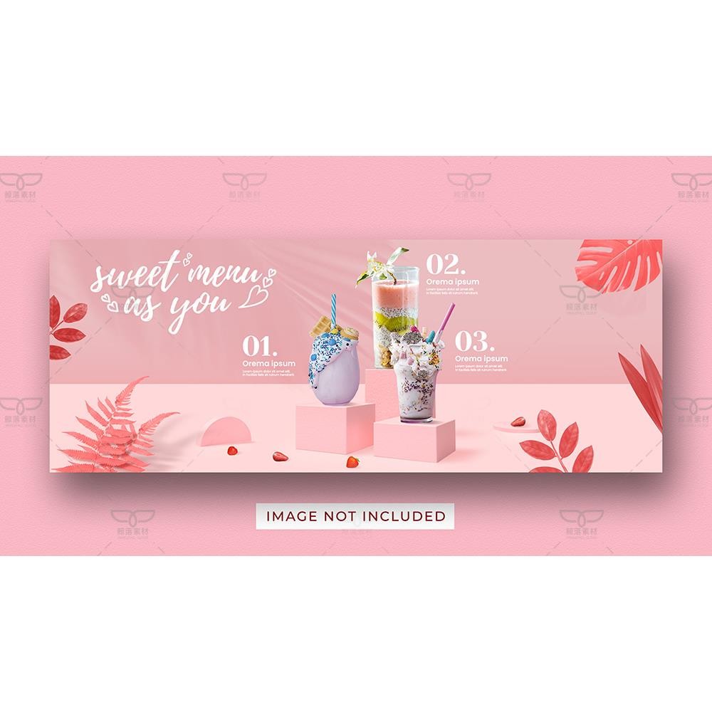 🎨 PSD | Summer Drinks & Milk Tea Cold Beverage Juice Promotion Poster, Web Banner & Menu Template [MICHIGO STUDIO]