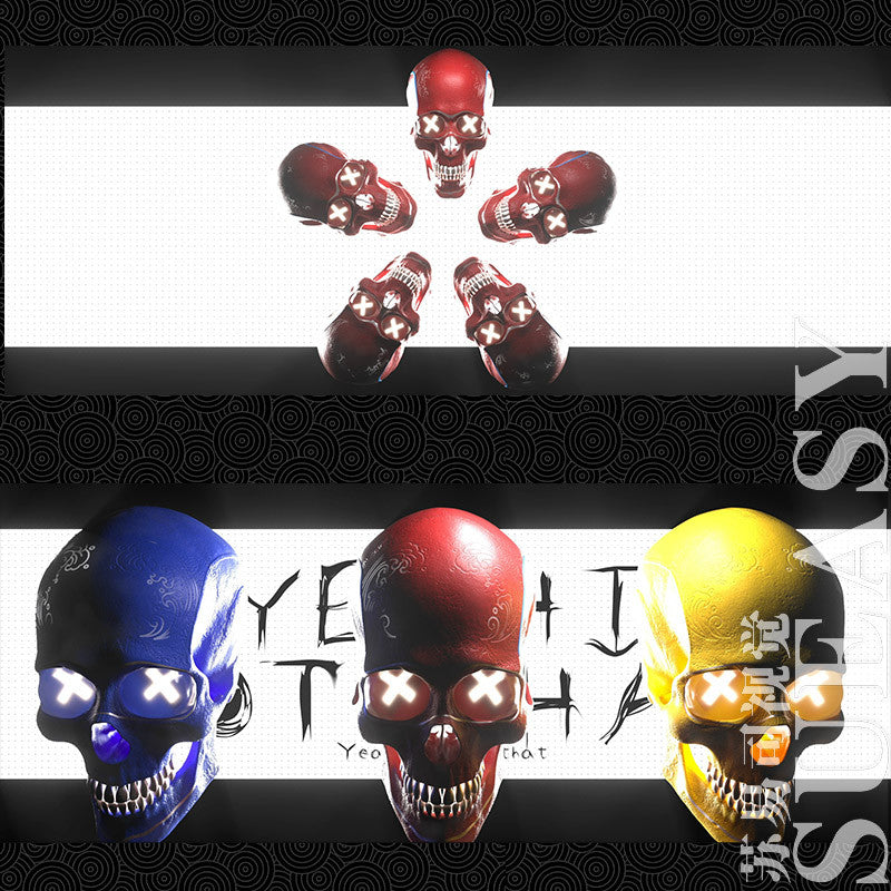 🎥 VJ LOOP | 3D Skull Face Short Visual for Club DJ LED Background 💀🎧 [MICHIGO STUDIO]