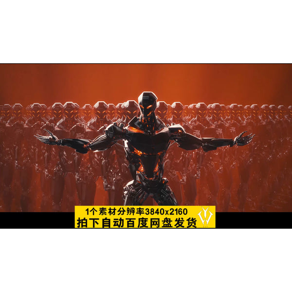 VJ LOOP | 🔥 Explosive Fire Mech Robot Sci-Fi Club Party LED Screen Visual VJ Loop [ MICHIGO STUDIO ]