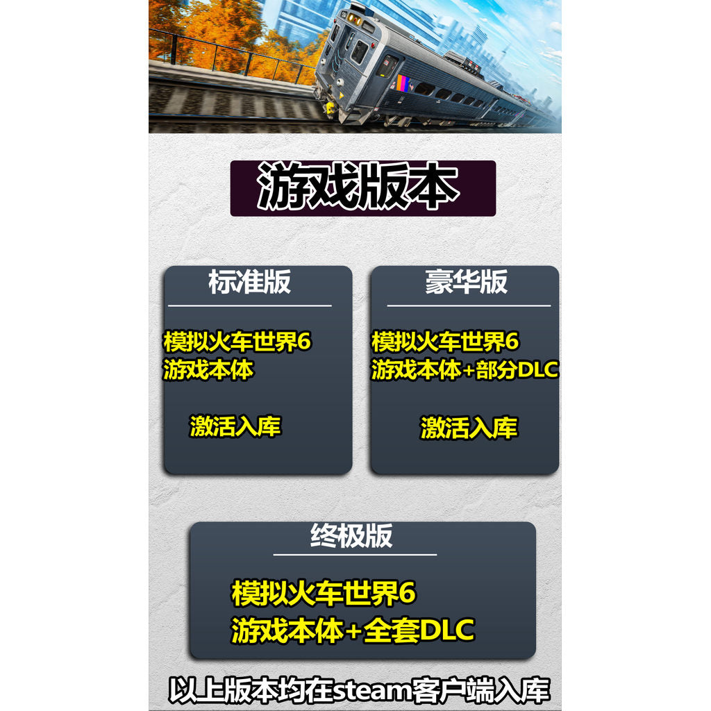 🎮【STEAM CDKEY】Train Sim World 6 | PC | Full DLC | Simulation | Global Region | MICHIGO STUDIO