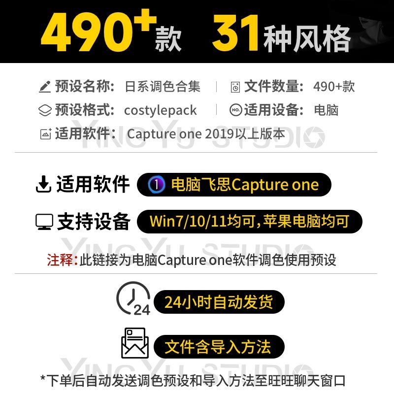 🎨 Preset C1 – Capture One Film Filter Collection – Japanese Portrait & Artistic Tones ✨ [ MICHIGO STUDIO ]