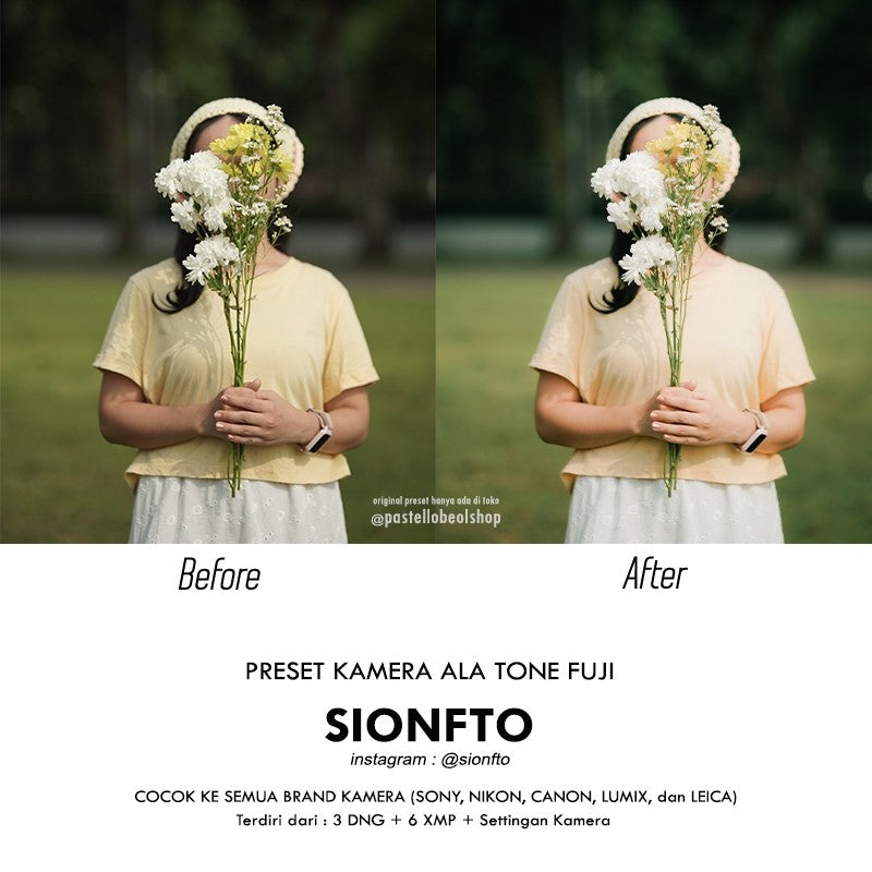 🎨 Preset Lr – SION FOTO (SIONFTO) Original Fuji Camera Tone Best Seller ✨ [ MICHIGO STUDIO ]