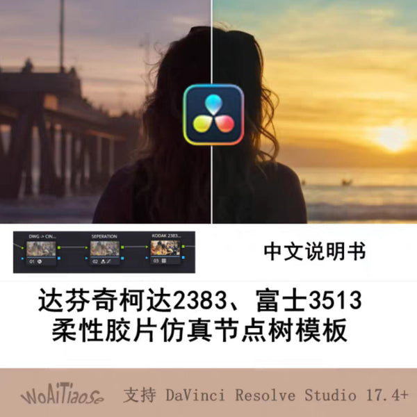 🎬 DaVinci Kodak 2383 / Fuji 3513 Film Emulation Node Template – PFE PowerGrade ✨ [ MICHIGO STUDIO ]