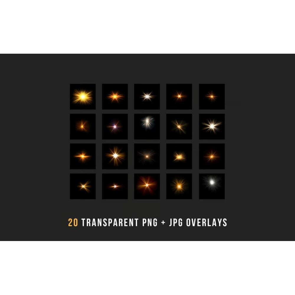🌤️ Design Asset – Realistic Sunlight Beam & Overlay Effects – Transparent PNG/JPG Pack ✨ [ MICHIGO STUDIO ]