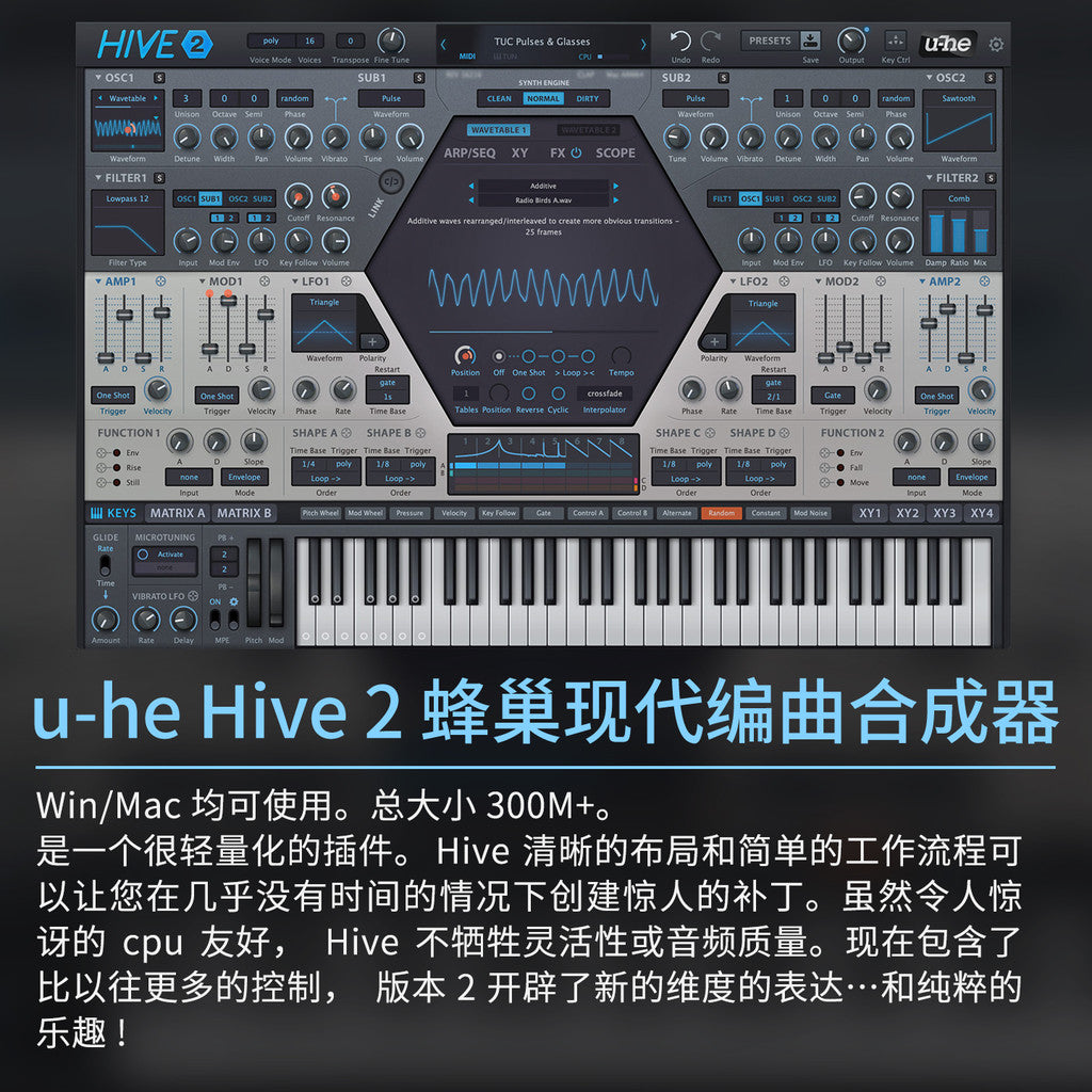 🎹 Plugin – u-he Hive 2 – Modern Electronic & Trap Music Synthesizer ✨ [ MICHIGO STUDIO ]