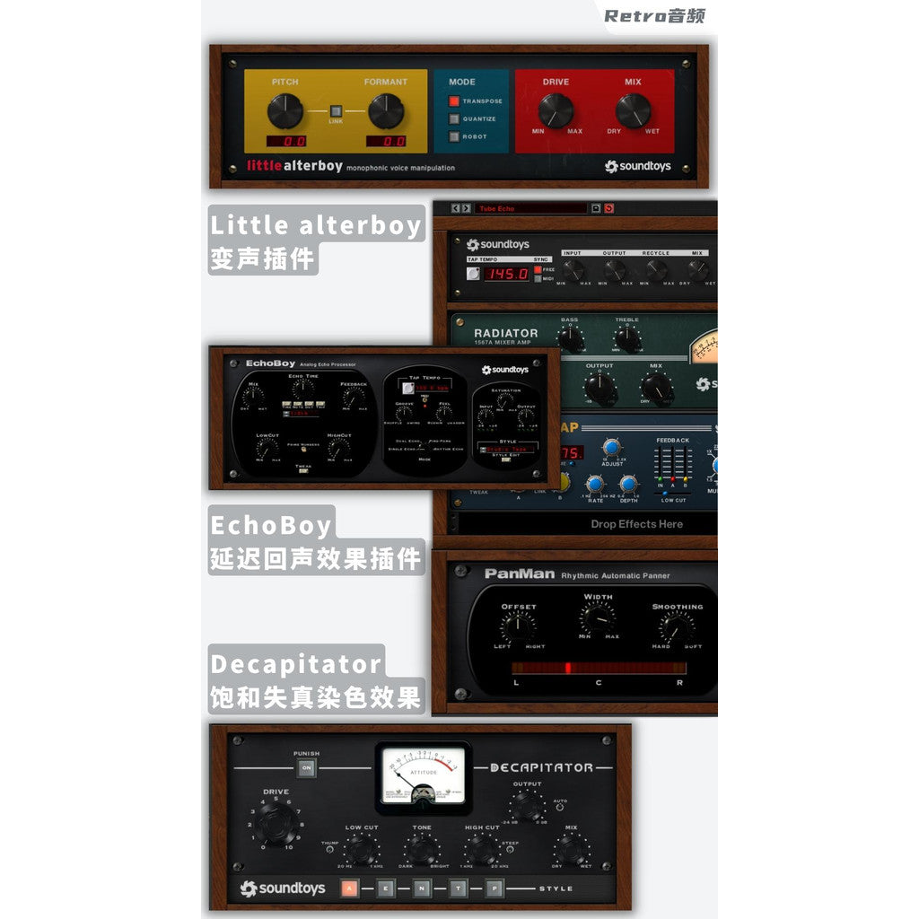 🎵 Plugin Pack – SoundToys Bundle: Crystallizer, PanMan, EchoBoy, Little AlterBoy ✨ [ MICHIGO STUDIO ]