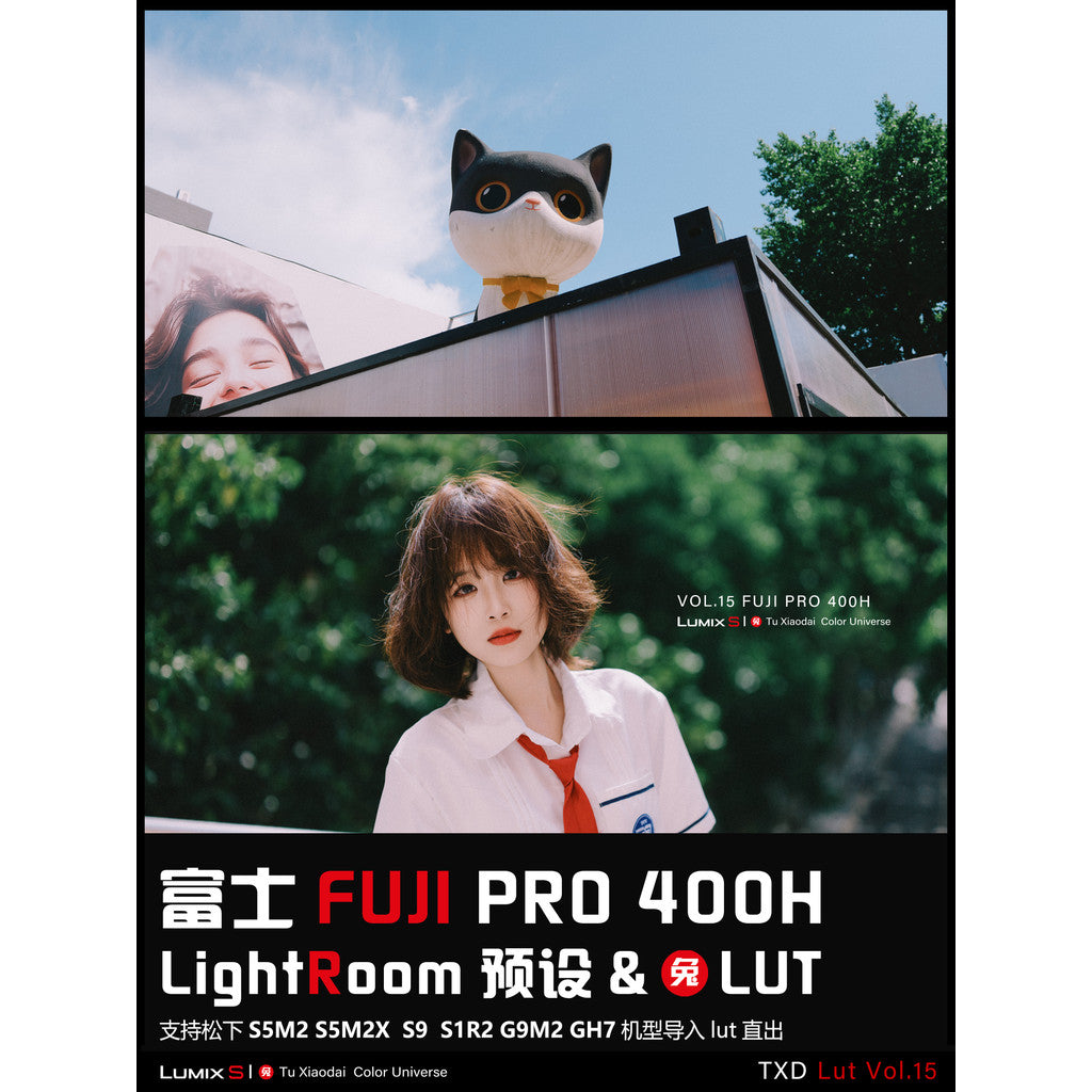 Preset | VOL15 Fuji PRO 400H Summer Portrait ✨ PS / LR / DaVinci • S5M2/X • S9 【MICHIGO STUDIO】