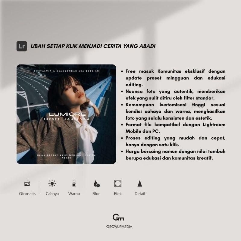 📸 PRESET LR | Lumiore Digicam by Growupmedia 📸⭐ Visual Legend 【MICHIGO STUDIO】