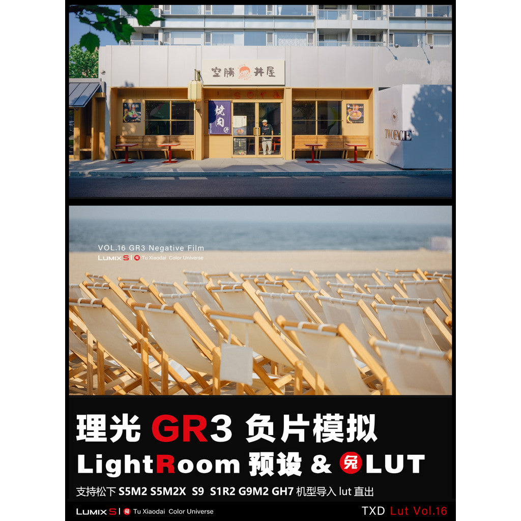 LUT | VOL16 Ricoh GR3 Negative Film Look 🎞️✨ PS / LR / DaVinci • S5M2/X • S9 【MICHIGO STUDIO】