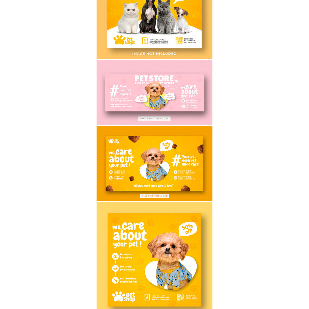 PSD | 🐱 Cute Cat Poster Template – Pet Shop Promo Flyer