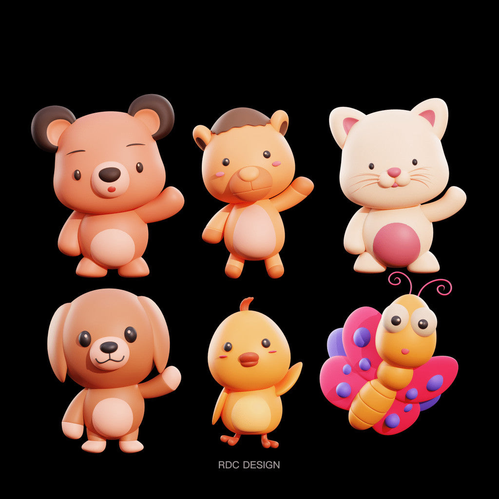 3D MODEL | 🐾 50+ Animal Characters (Cat, Dog, Cow, Deer etc.) – Blender
