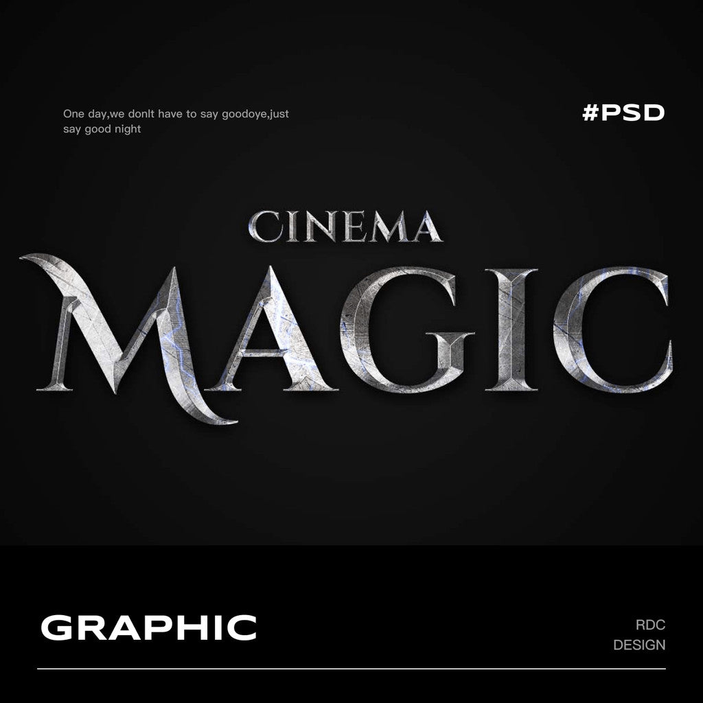 3D DESIGN | 🎬 Y2K Chrome Font Logo Mockup (Film Style) – Photoshop