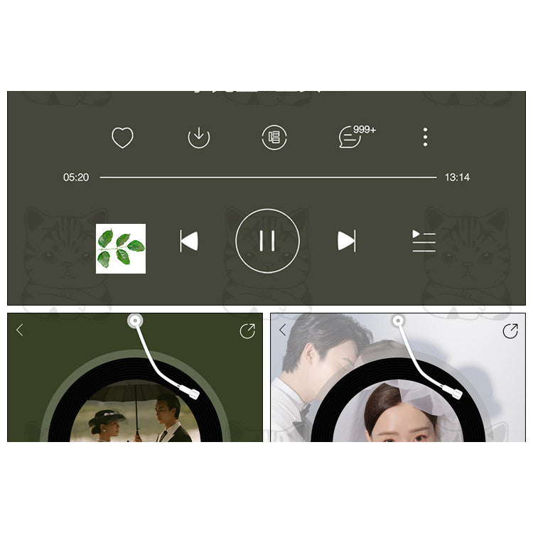 PSD | 💒 Xiaohongshu Music Player Rotating Record Signboard Wedding Welc