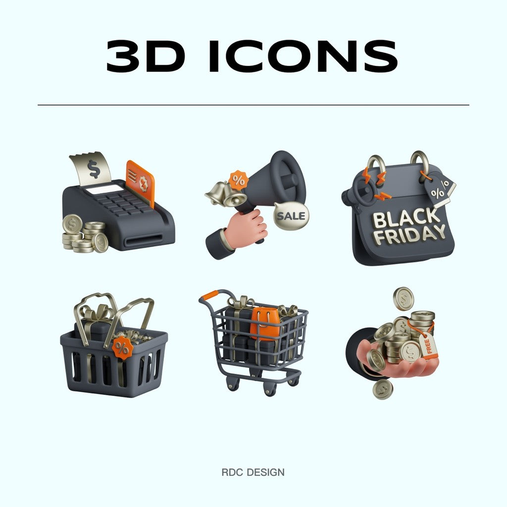 3D MODEL | 👟 Promo Pack (Shoes, Coins, Gift Box, Cart, Coupons, Heels) – Blender | C4D
