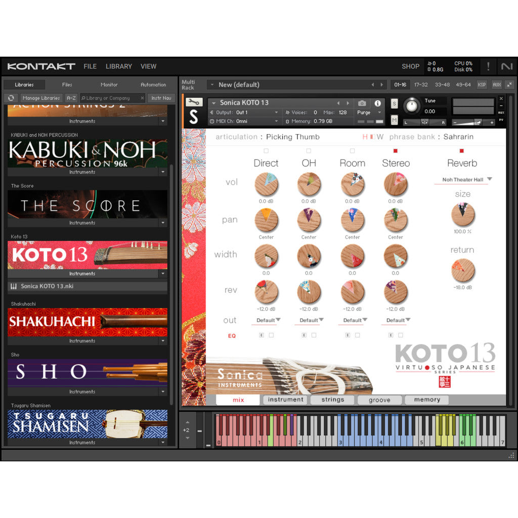🎹 KONTAKT | Sonica Koto 13 2025 🎶 13-String Japanese Guzheng Traditional Instrument Library [ MICHIGO STUDIO ]