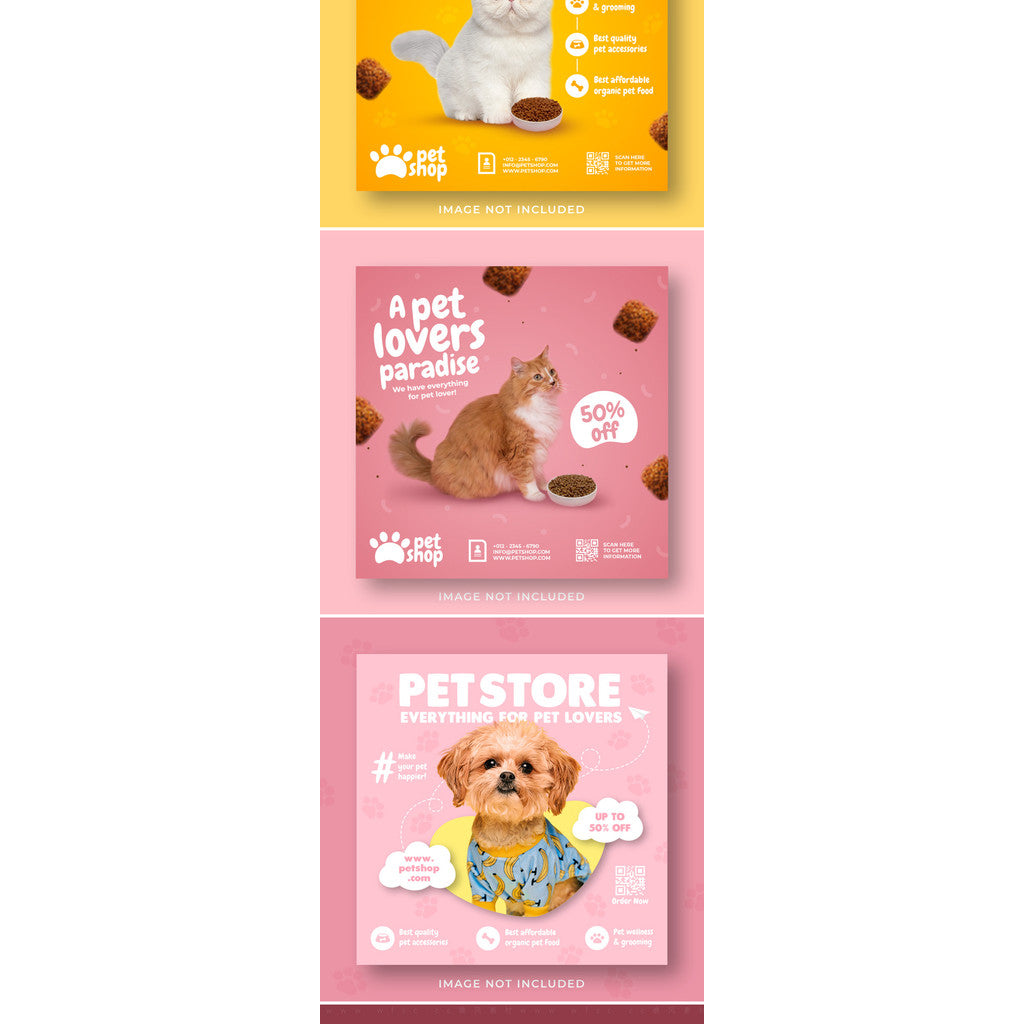 PSD | 🐱 Cute Cat Poster Template – Pet Shop Promo Flyer