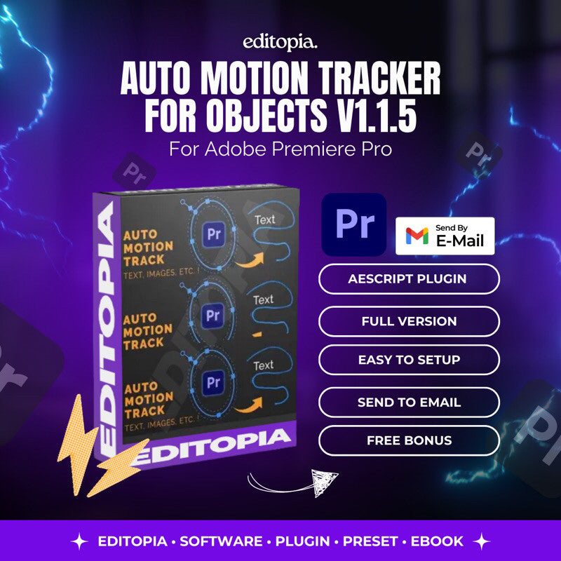 Auto Motion Tracking For Premiere Plugin - Motion Tracker Plugin - Motion Tracker Text, Image, Etc[ MICHIGO STUDIO ]