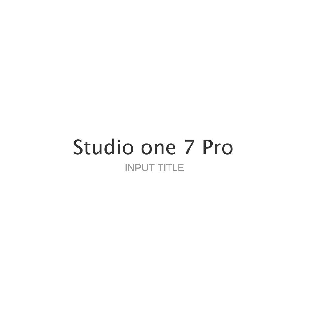 🎹 Studio One Pro 7 (2025) 🎶 Recording, Mixing & Music Production Software Win/Mac Version #411 [ MICHIGO STUDIO ]