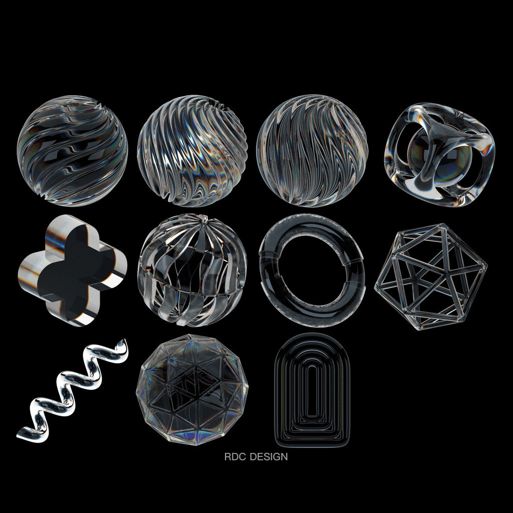 3D MODEL | 🔮 39 Transparent Glass Crystal Shape Models – Blender